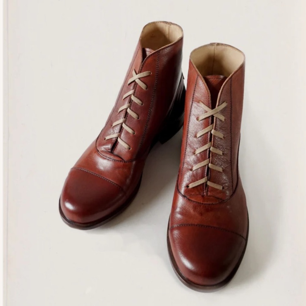 Chapter 2 wren lace up vintage inspired booties